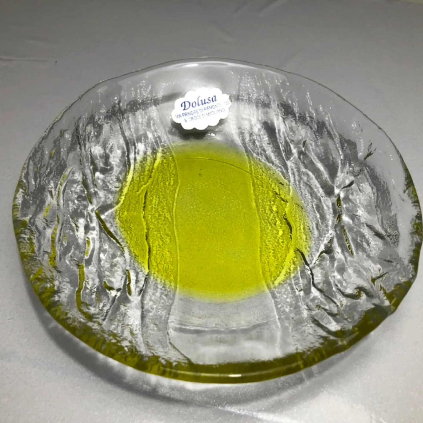 Vintage handmade art glass dish image indicator(7)