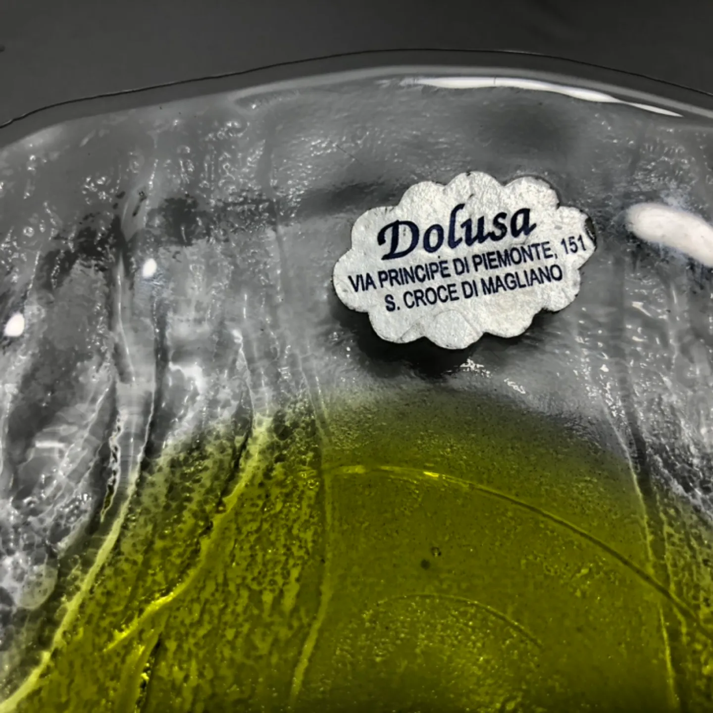 Vintage handmade art glass dish image indicator(8)