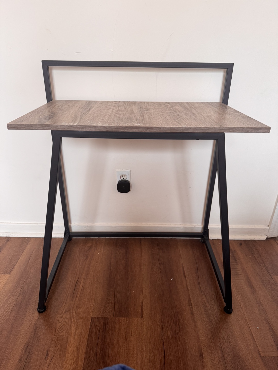 Small Writing Desk with Black Metal Frame