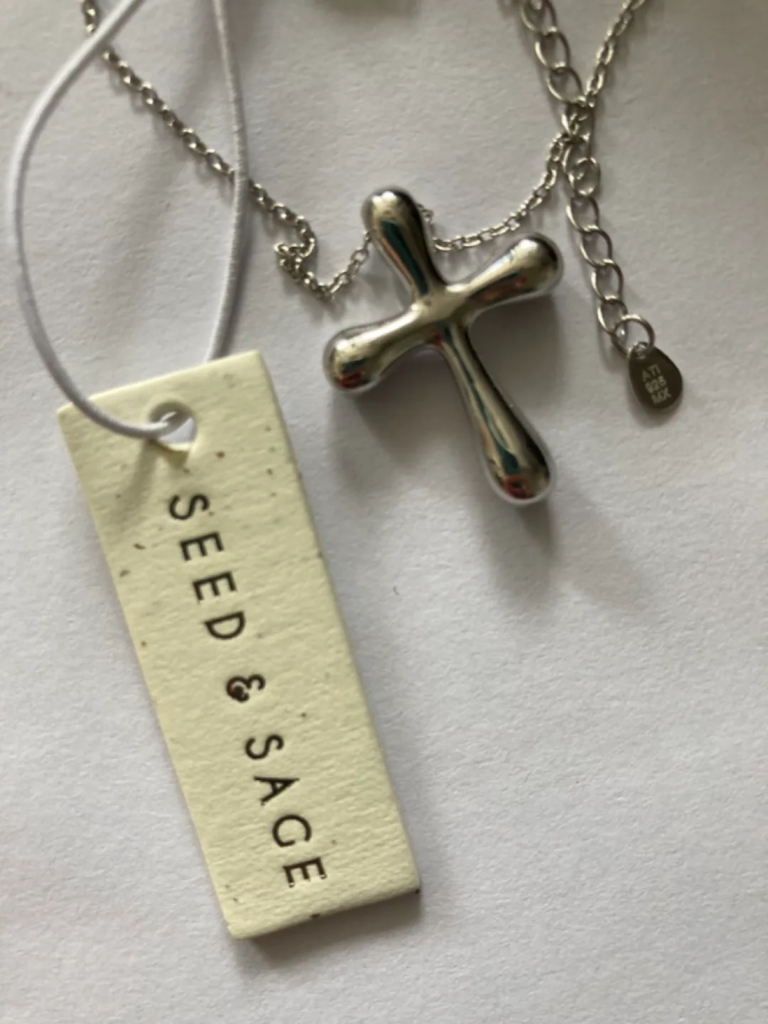 Sterling Silver Cross Necklace - New image indicator(4)