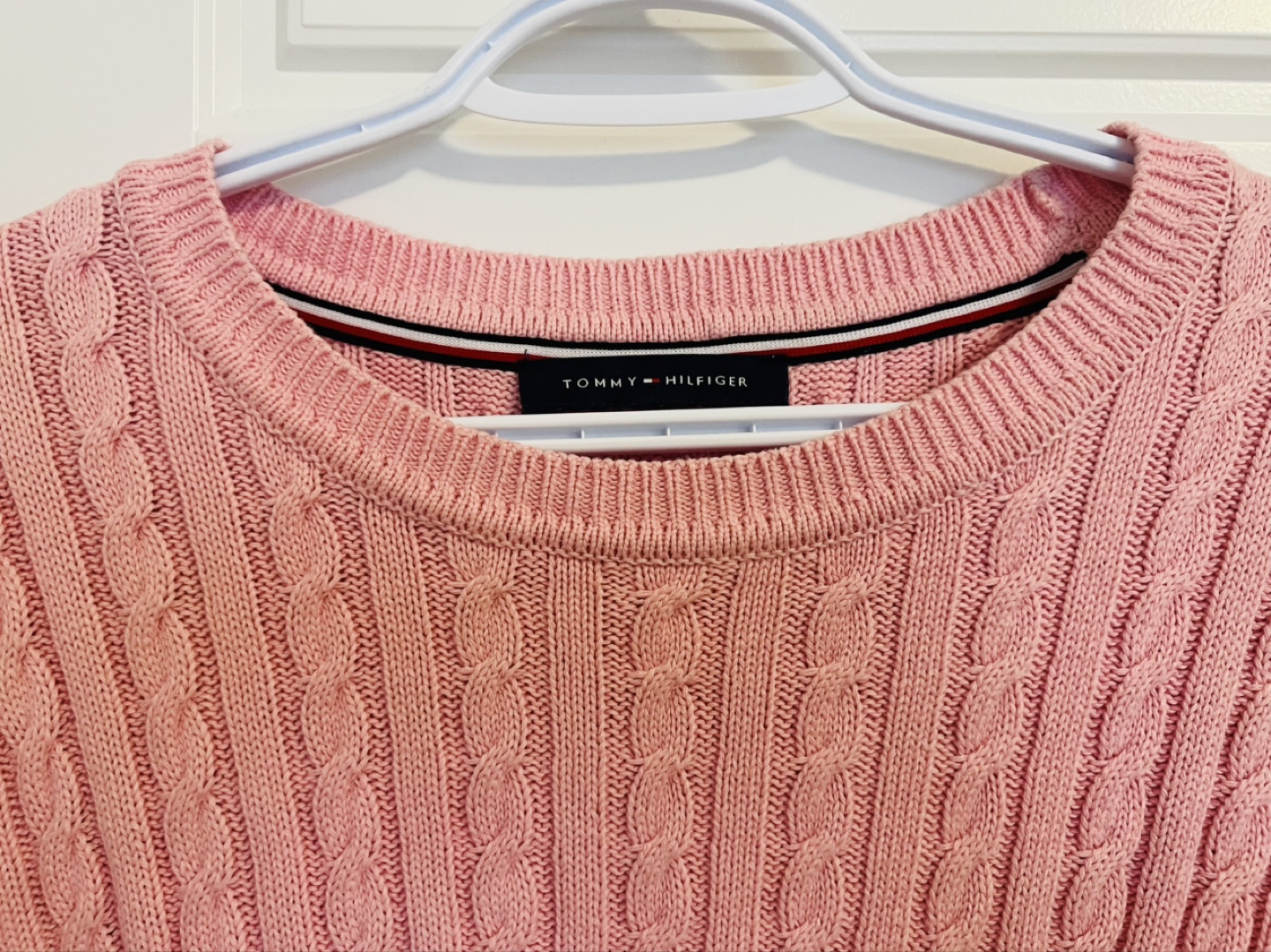 Pink Tommy Hilfiger Cable Knit Sweater - photo 2