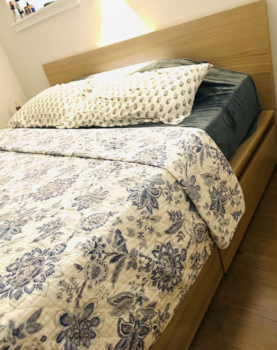 King Size Bed Frame with Storage and Mattress– Like New! - photo 3
