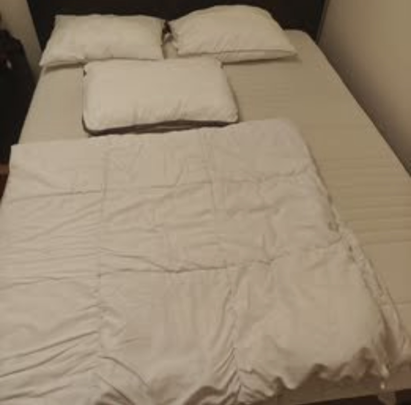 White Comforter and Pillows