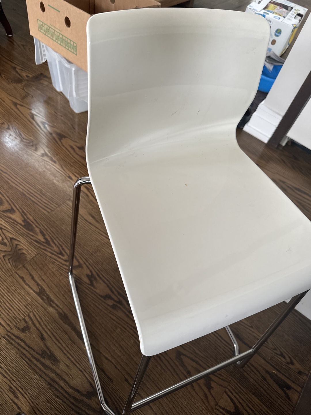 White Plastic Counter Stools