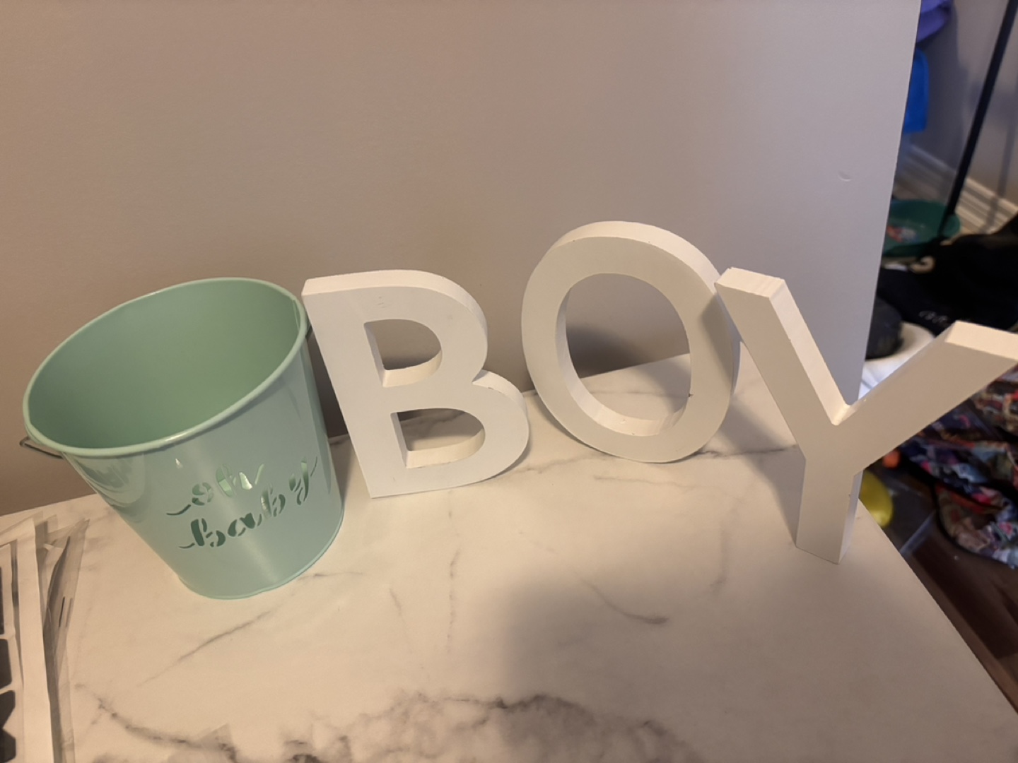Mint Green Baby Boy Decor Set