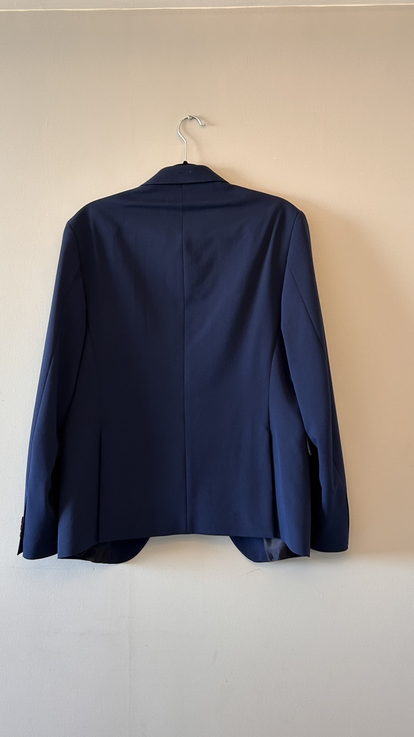 Men's ZARA Navy Blue Suit and Shirt - photo 3