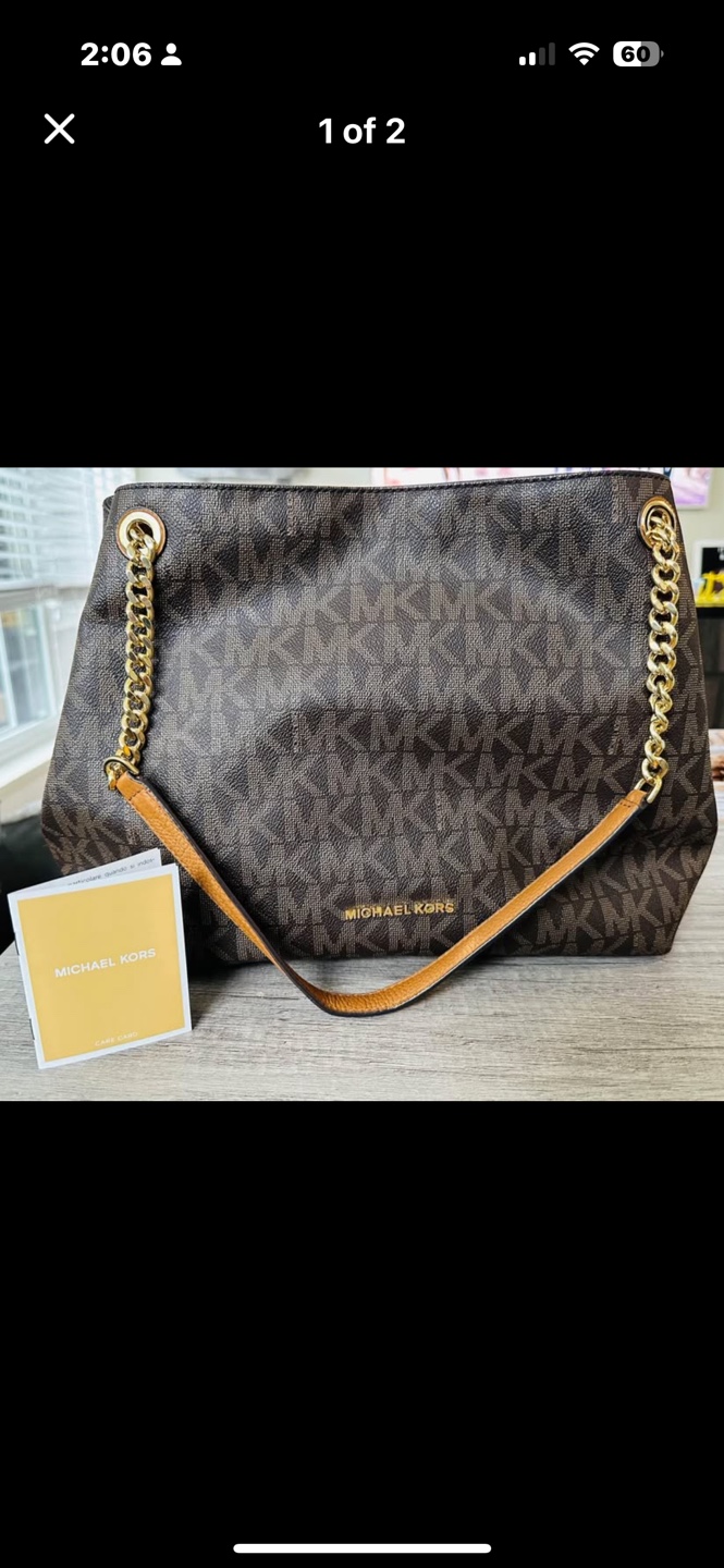 Michael Kors MK Signature Brown Tote Bag