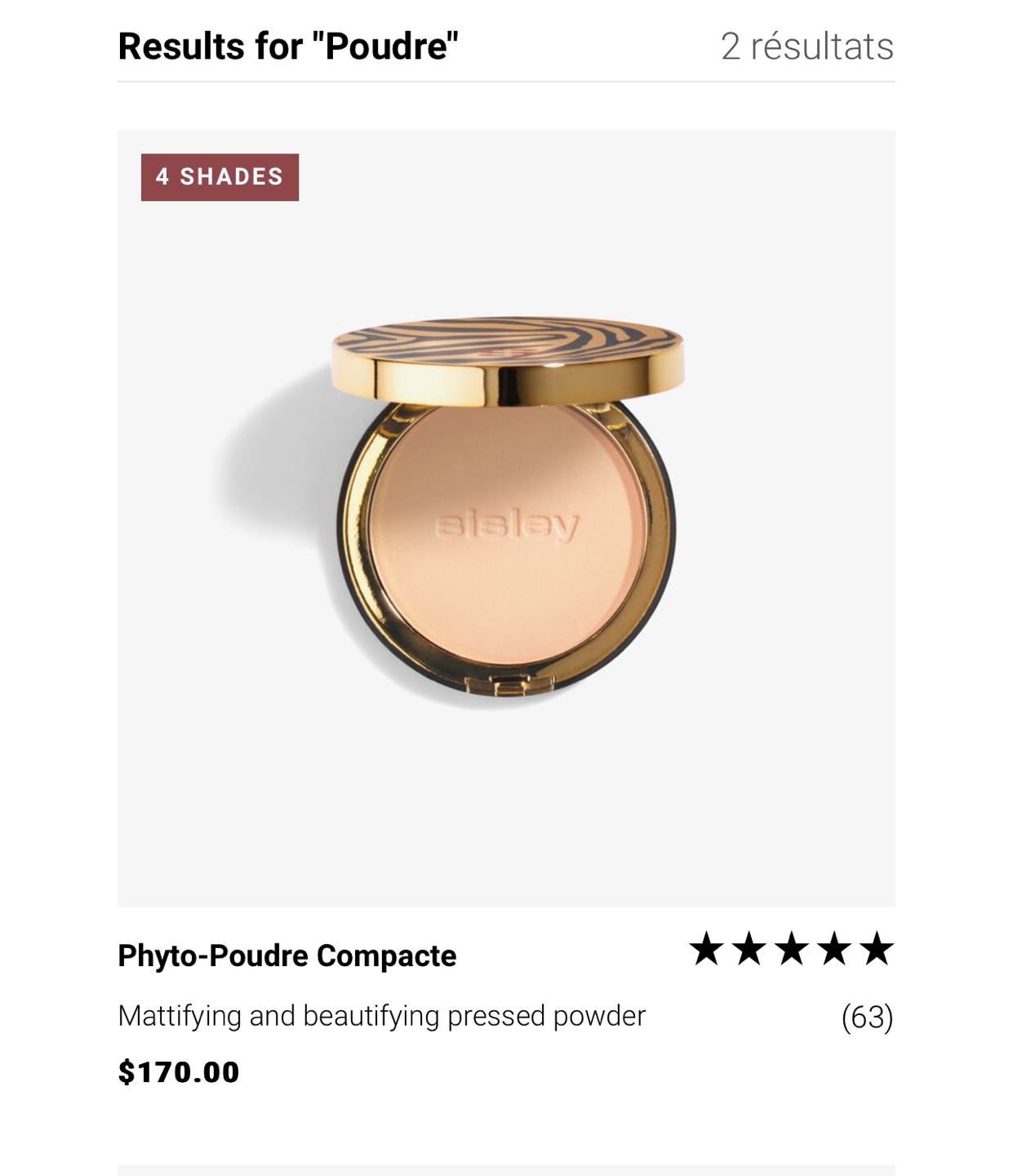 New SISLEY Phyto-Poudre Compacte N°2 Natural LUXE Face Powder - photo 5