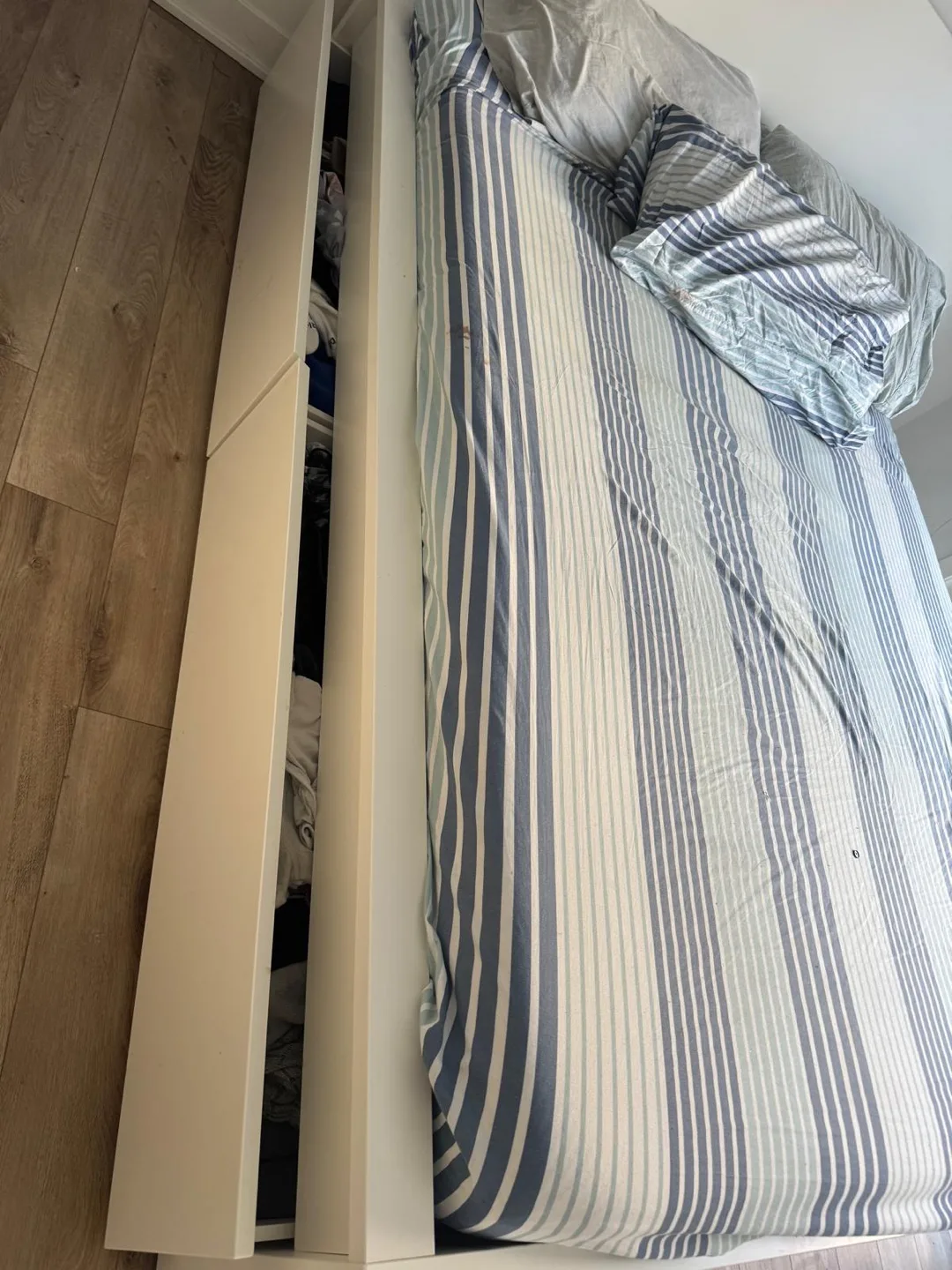 IKEA MALM White Queen Bed Frame with Storage image indicator(3)