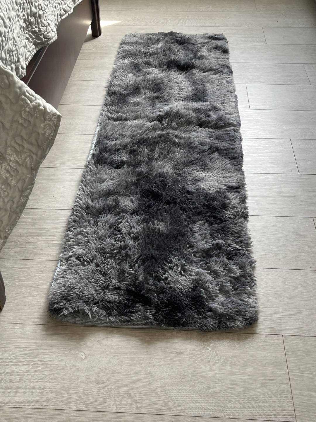 Fluffy Grey Runner Rug - photo 2