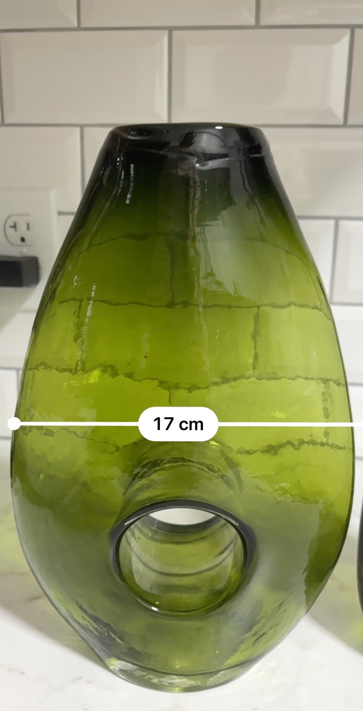 Mid-Century Modern Olive Green Glass Vases - Set of Two - photo 3