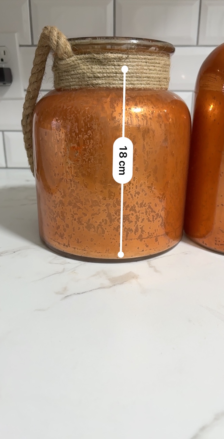 Set of Two Copper Glass Jars with Rope Accents - photo 3