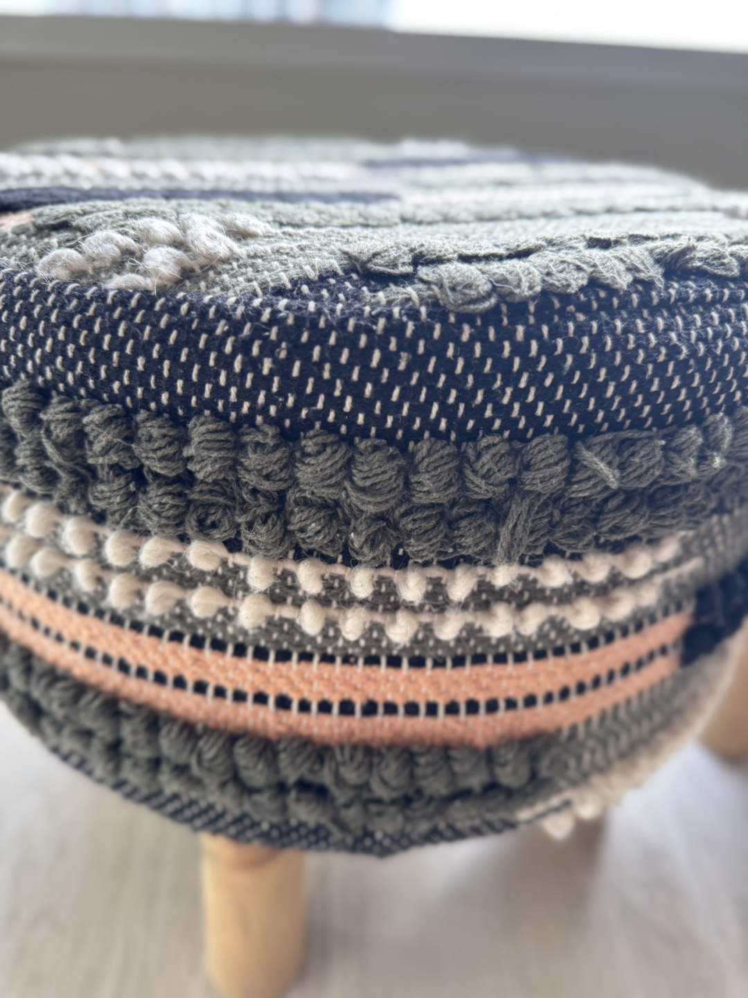Bohemian Style Woven Footstool