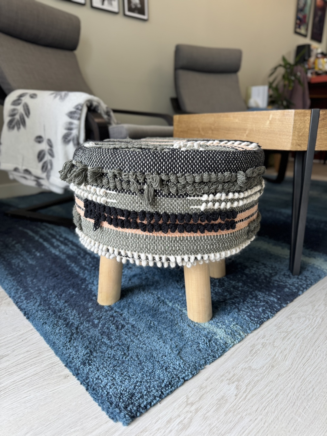Bohemian Style Woven Footstool - photo 2
