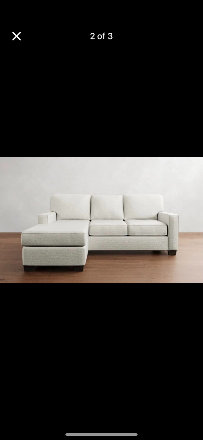 Pottery Barn Couch, Arm Reversible Chaise Sectional (84") - photo 4