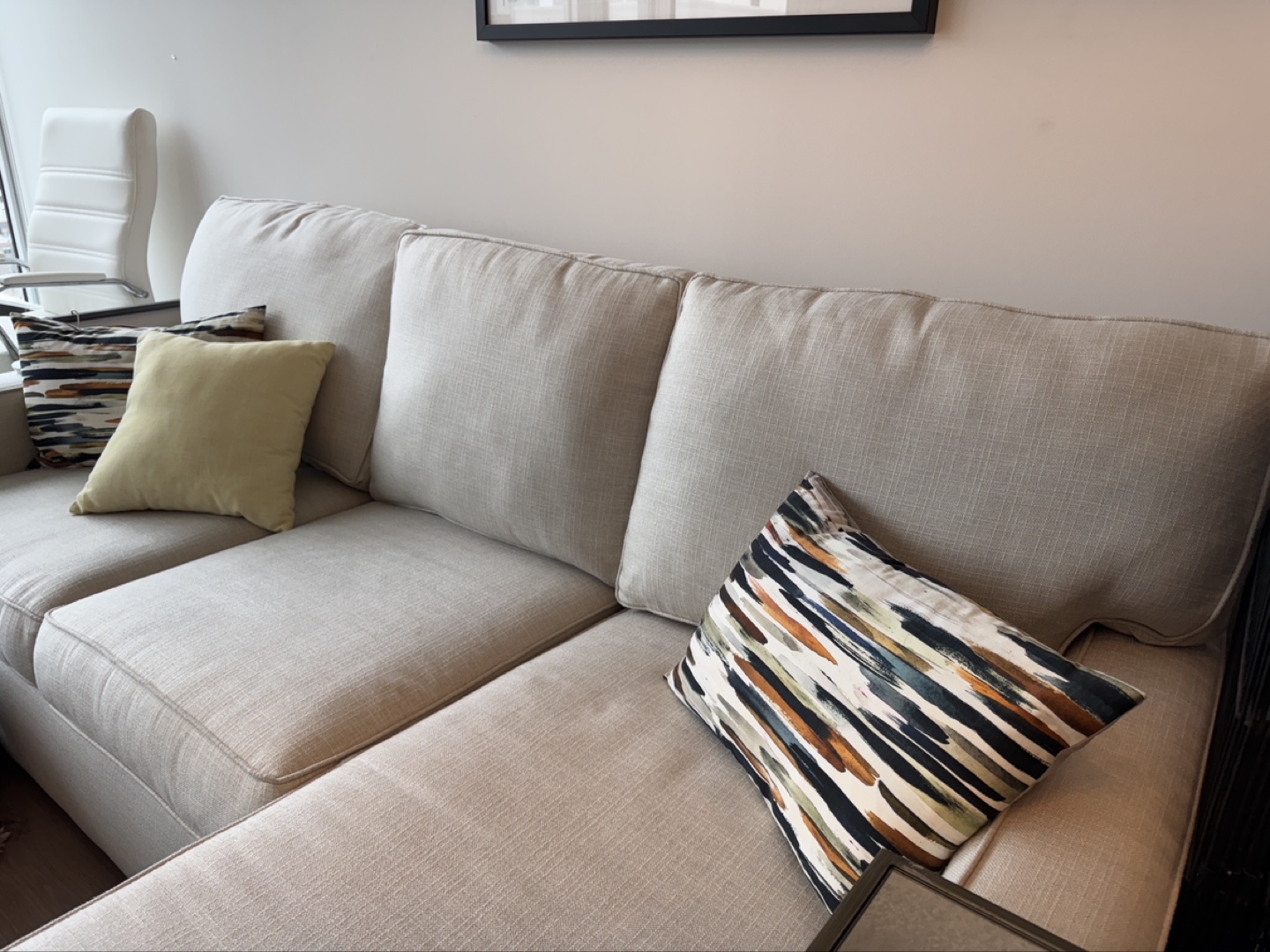 Pottery Barn Couch, Arm Reversible Chaise Sectional (84") - photo 3