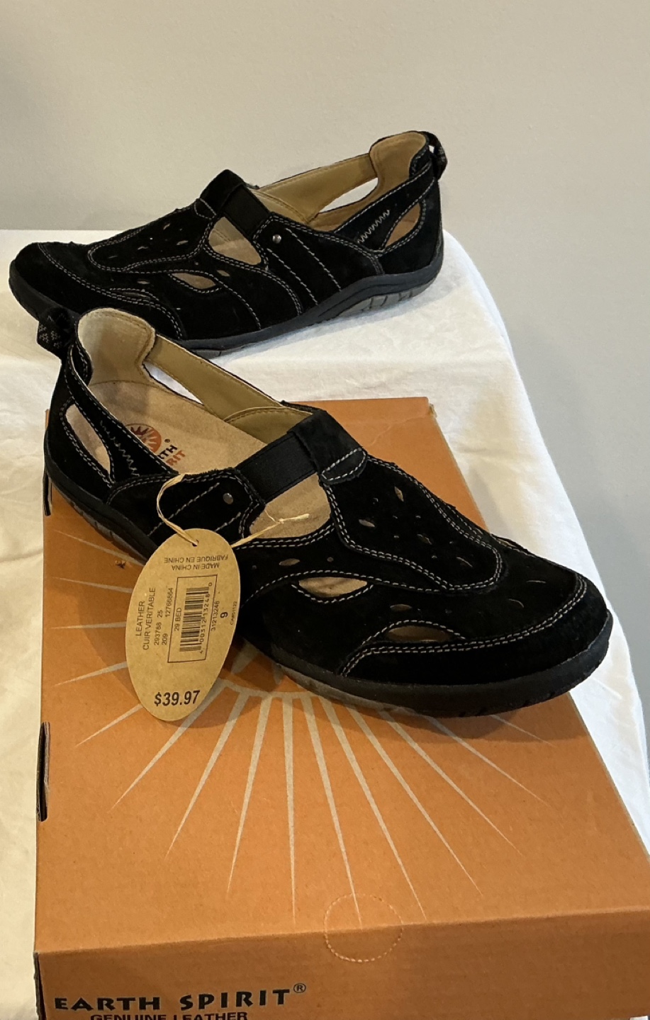Earth Spirit Women's Black Leather Shoes - Size 9 - photo 3