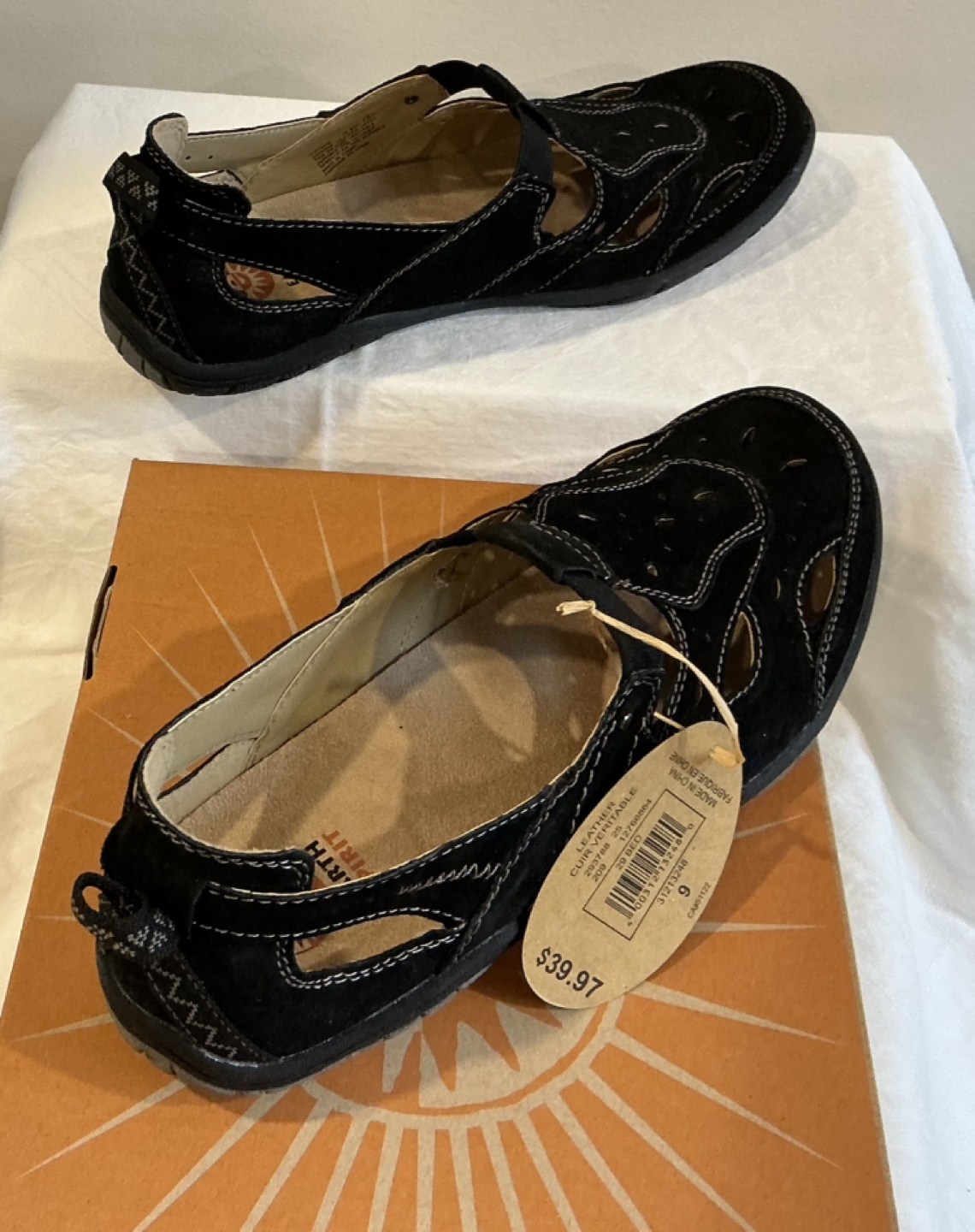 Earth Spirit Women's Black Leather Shoes - Size 9 - photo 4