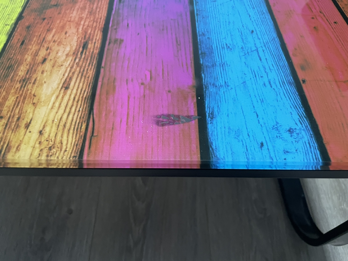Tempered glass rainbow coffee table 💚 - photo 3