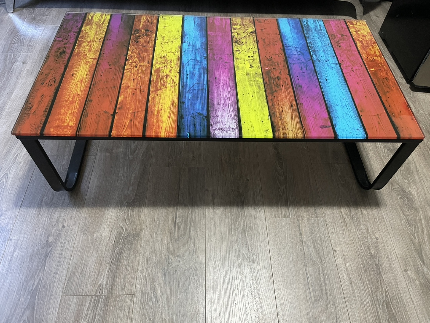 Tempered glass rainbow coffee table 💚