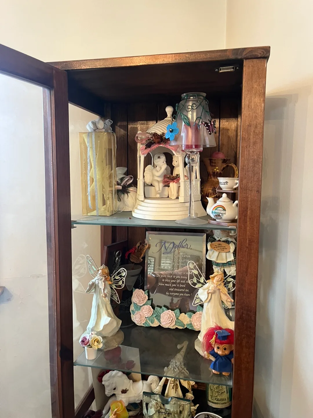 2 Wooden curio cabinets with glass doors image indicator(2)