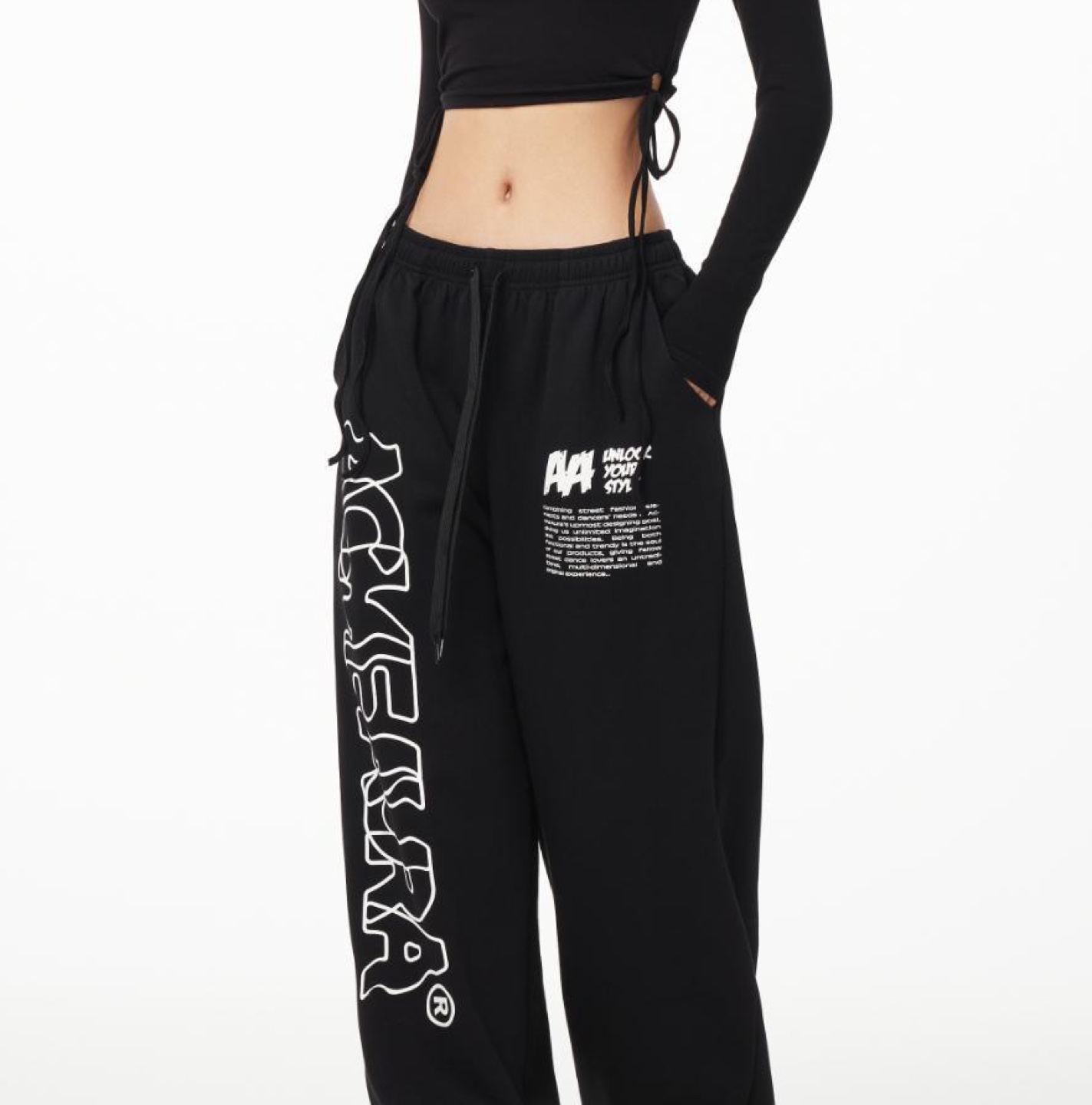 [ACMEAURA] Women Black Sweatpants