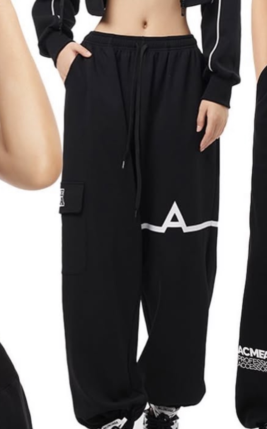 [ACMEAURA] Black Cargo Sweatpants