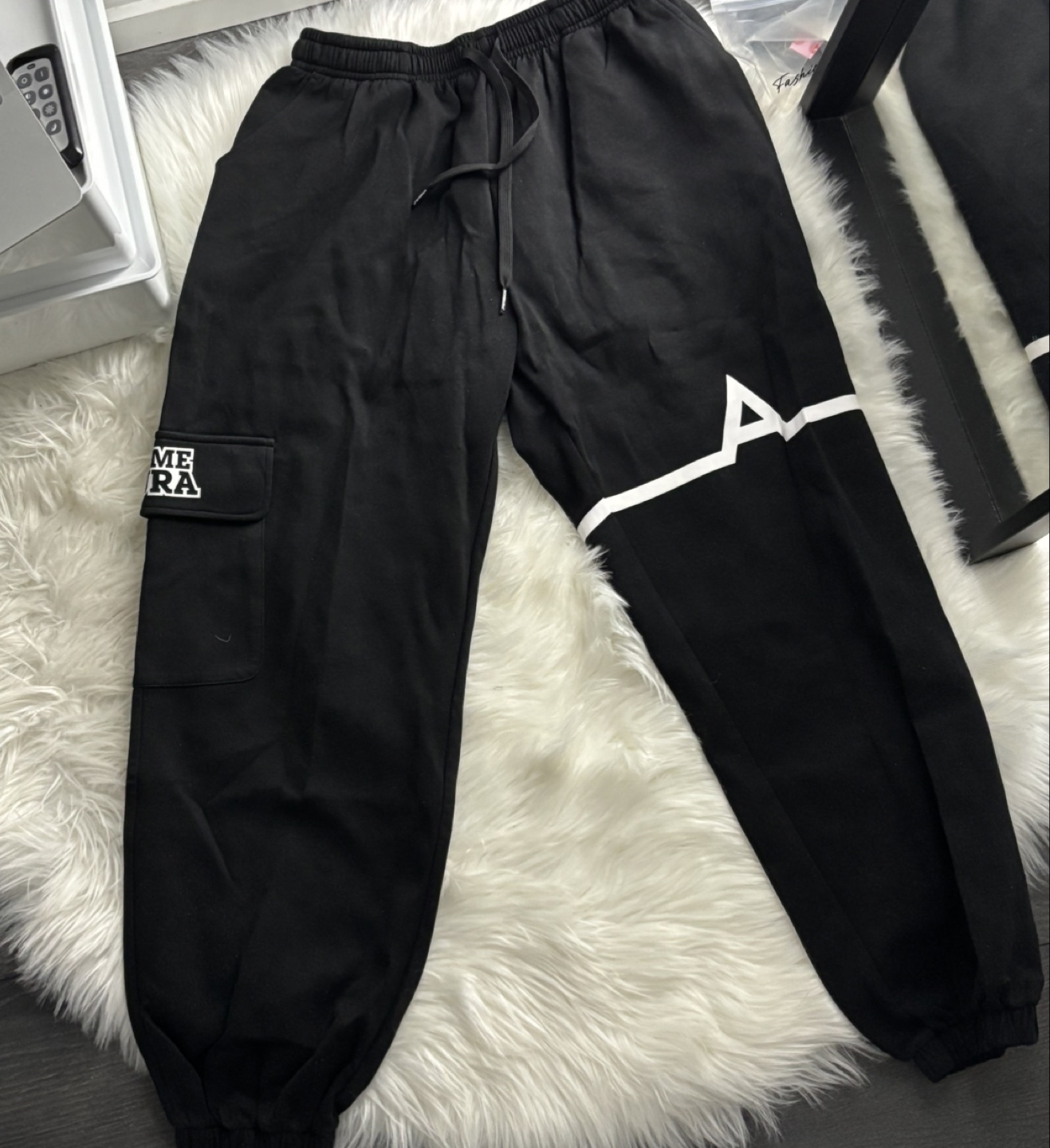 [ACMEAURA] Black Cargo Sweatpants - photo 3