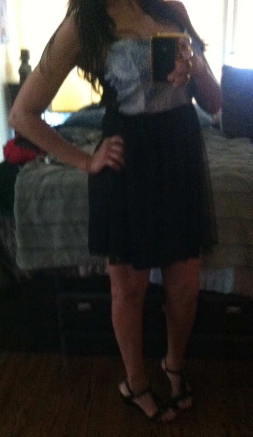 Beaded & Tulle Mini Dress - Size Small image indicator(5)