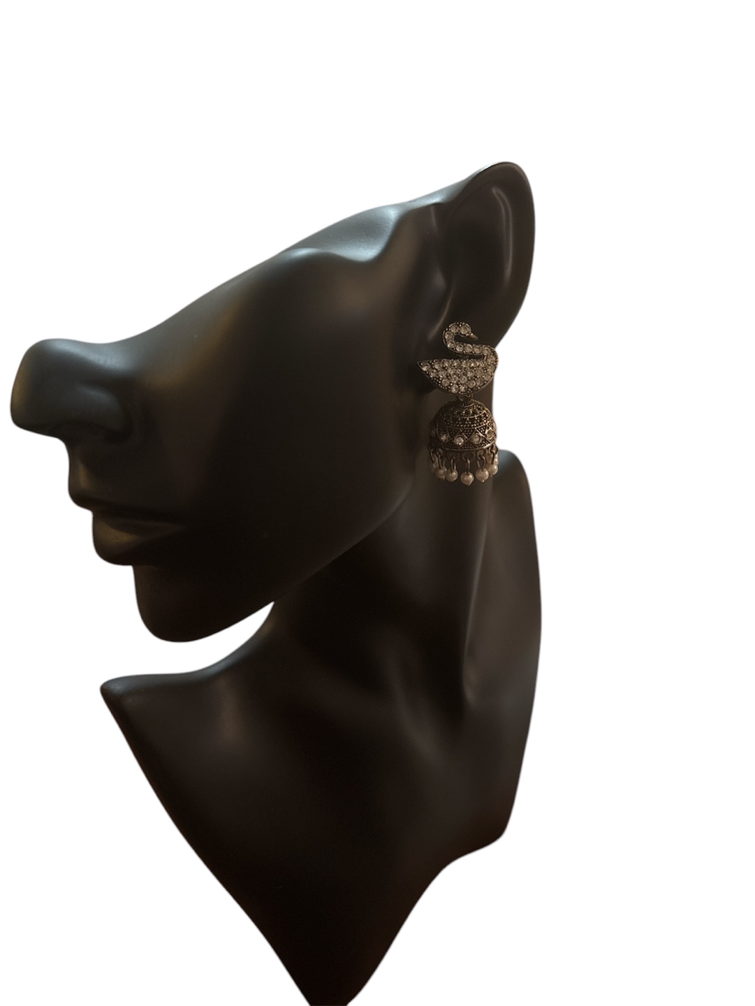 Elegant Swan Jhumka Earrings