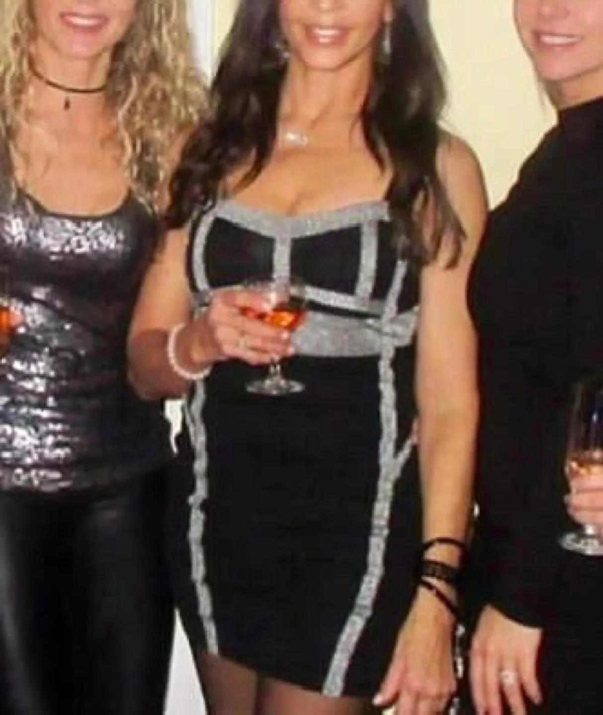 Black and Silver Mini bodycon dress Size M image indicator(2)