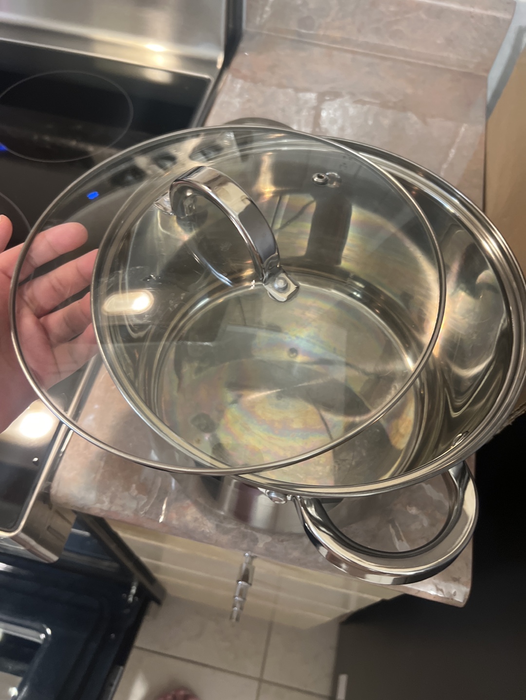 Stainless Steel Stock Pot with Glass Lid