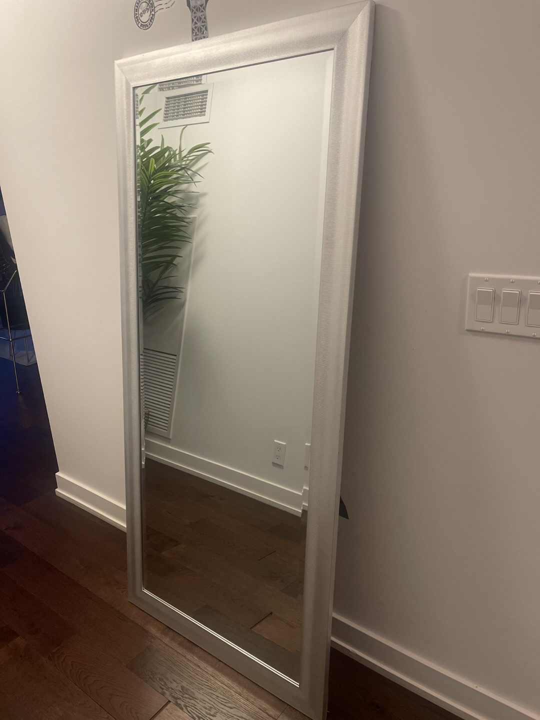 Full-Length Mirror with Silver Frame