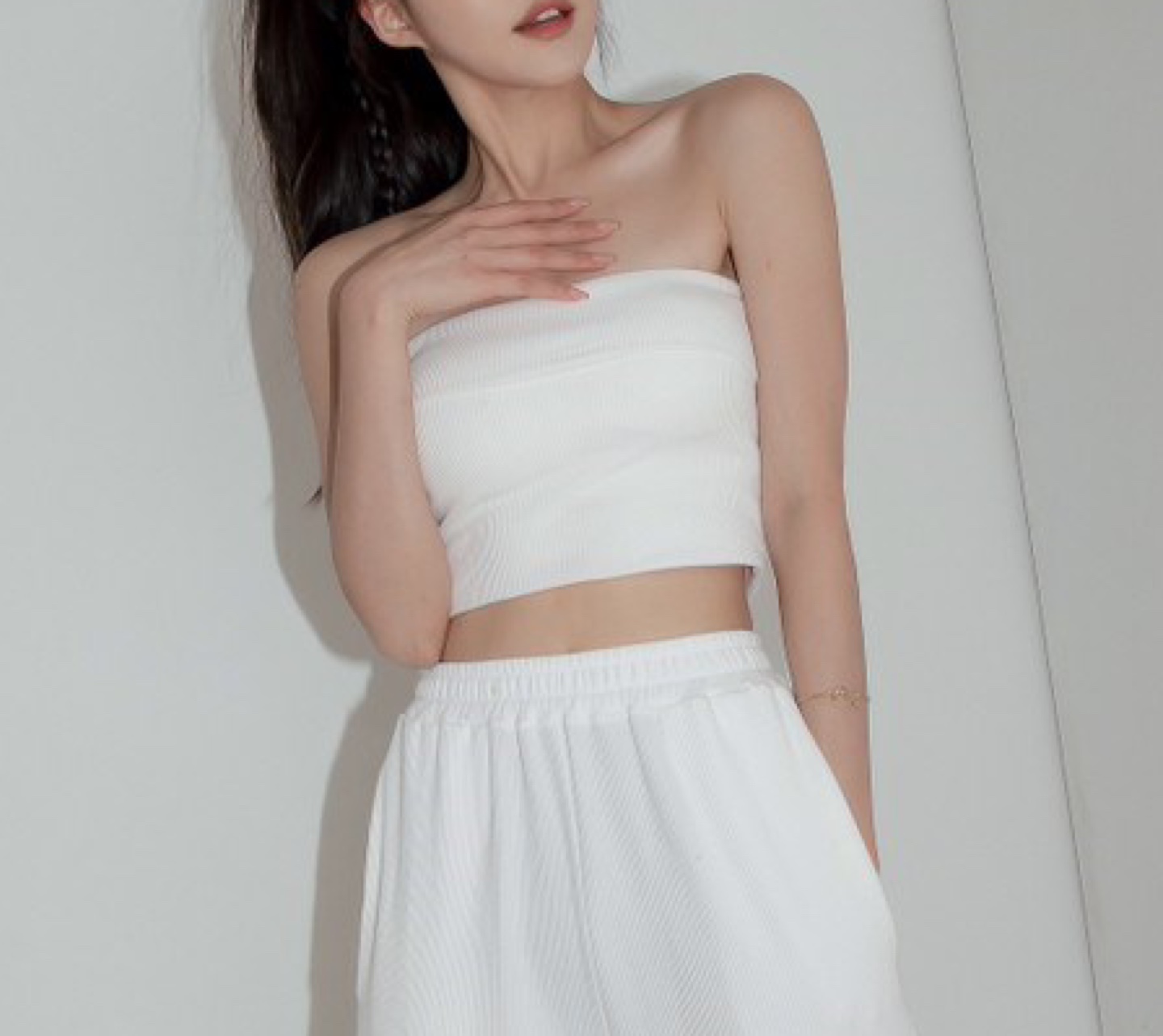 [An’Q] White Tube Top