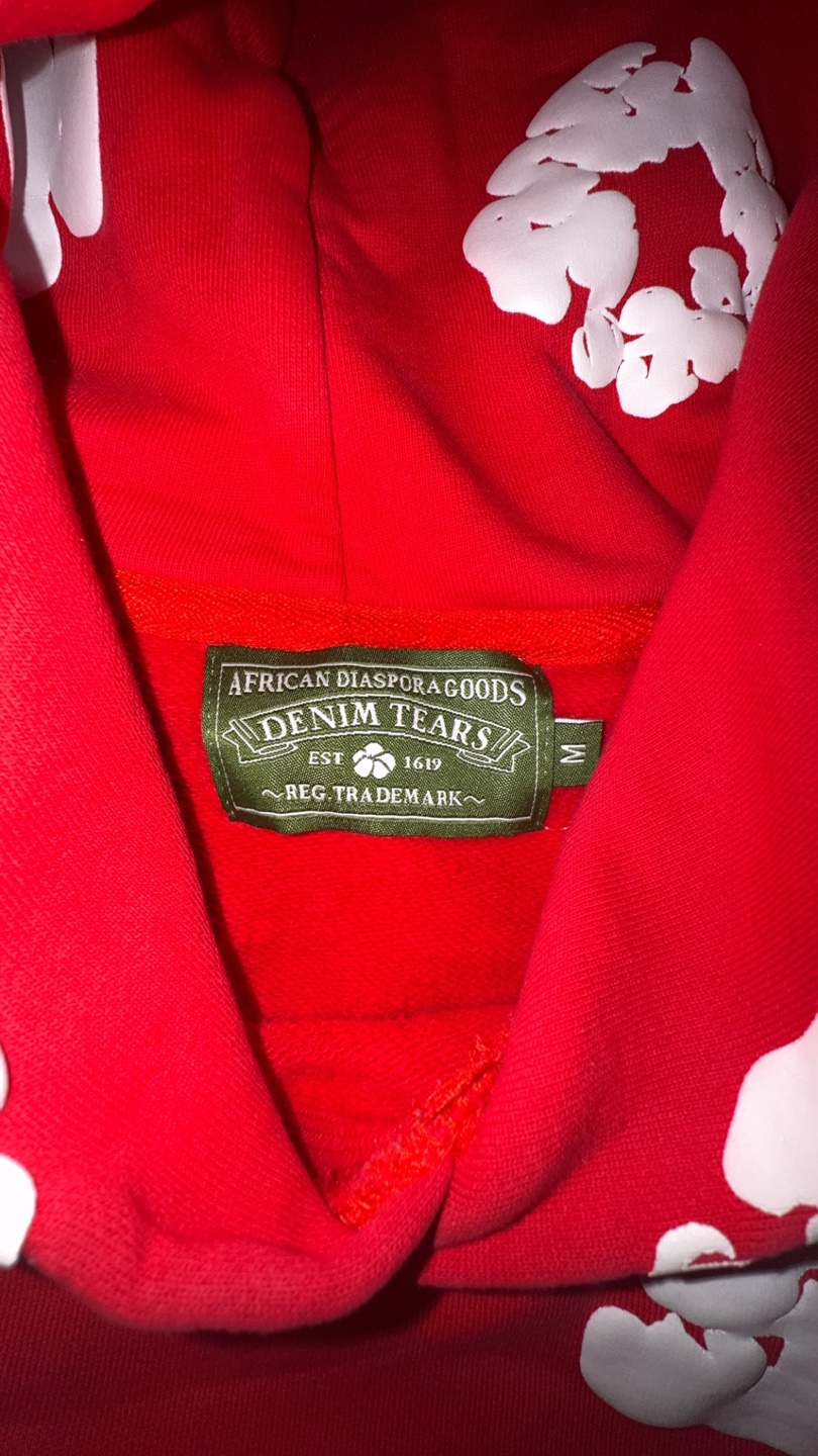 Denim Tears x African Diaspora Goods Red Hoodie - Size M - photo 2
