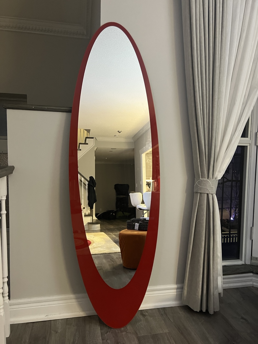 Red Oval Full Length Mirror - photo 2