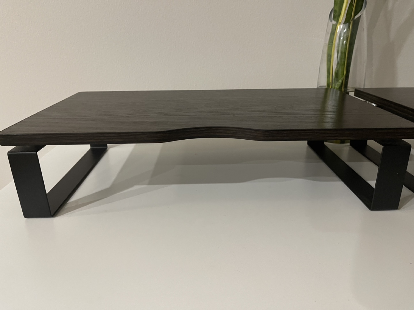 Two (2) Monitor Stand Riser - Dark Brown Wood - photo 2