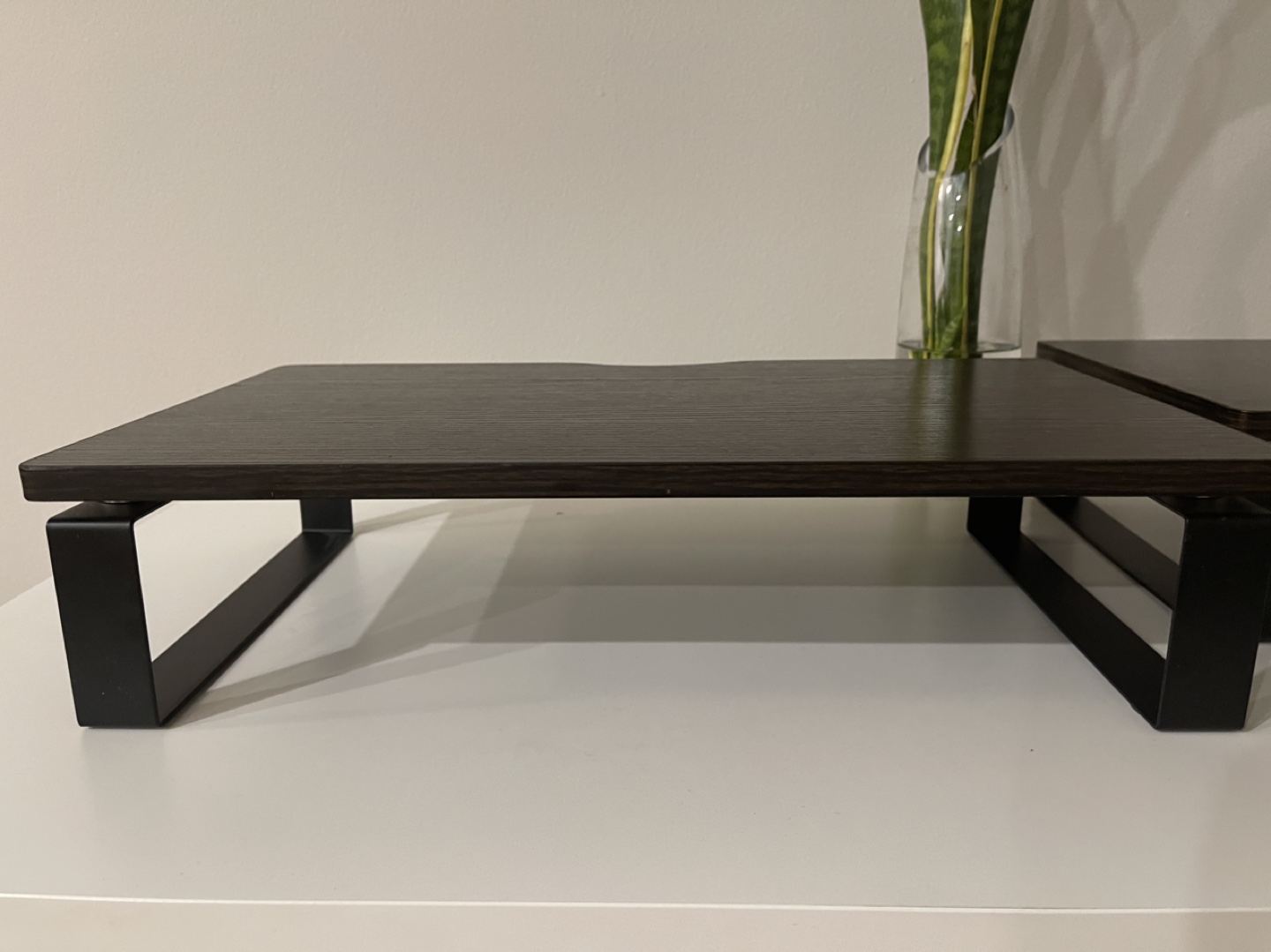 Two (2) Monitor Stand Riser - Dark Brown Wood - photo 5