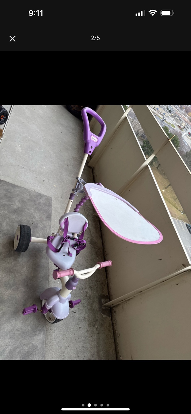 Kids Tricycle with Canopy and Parent Handle - photo 5