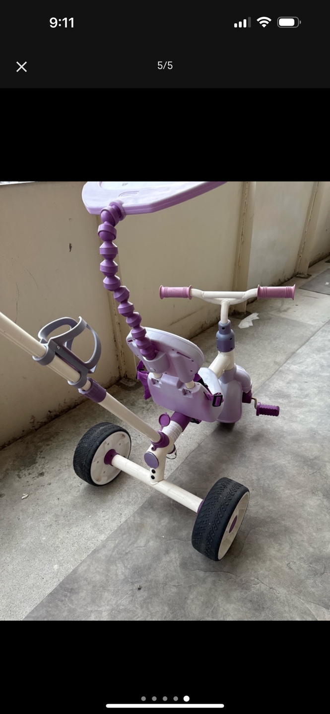 Kids Tricycle with Canopy and Parent Handle