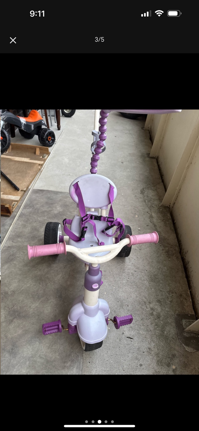 Kids Tricycle with Canopy and Parent Handle - photo 4