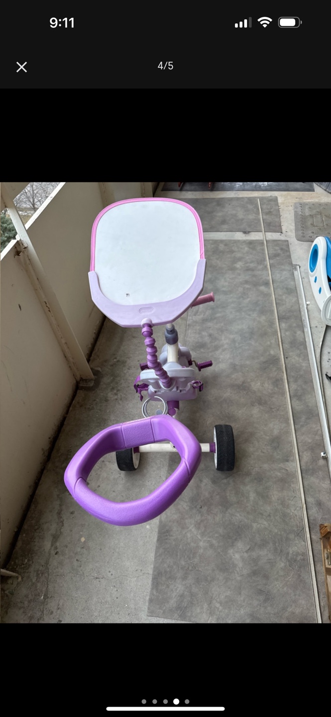 Kids Tricycle with Canopy and Parent Handle - photo 2