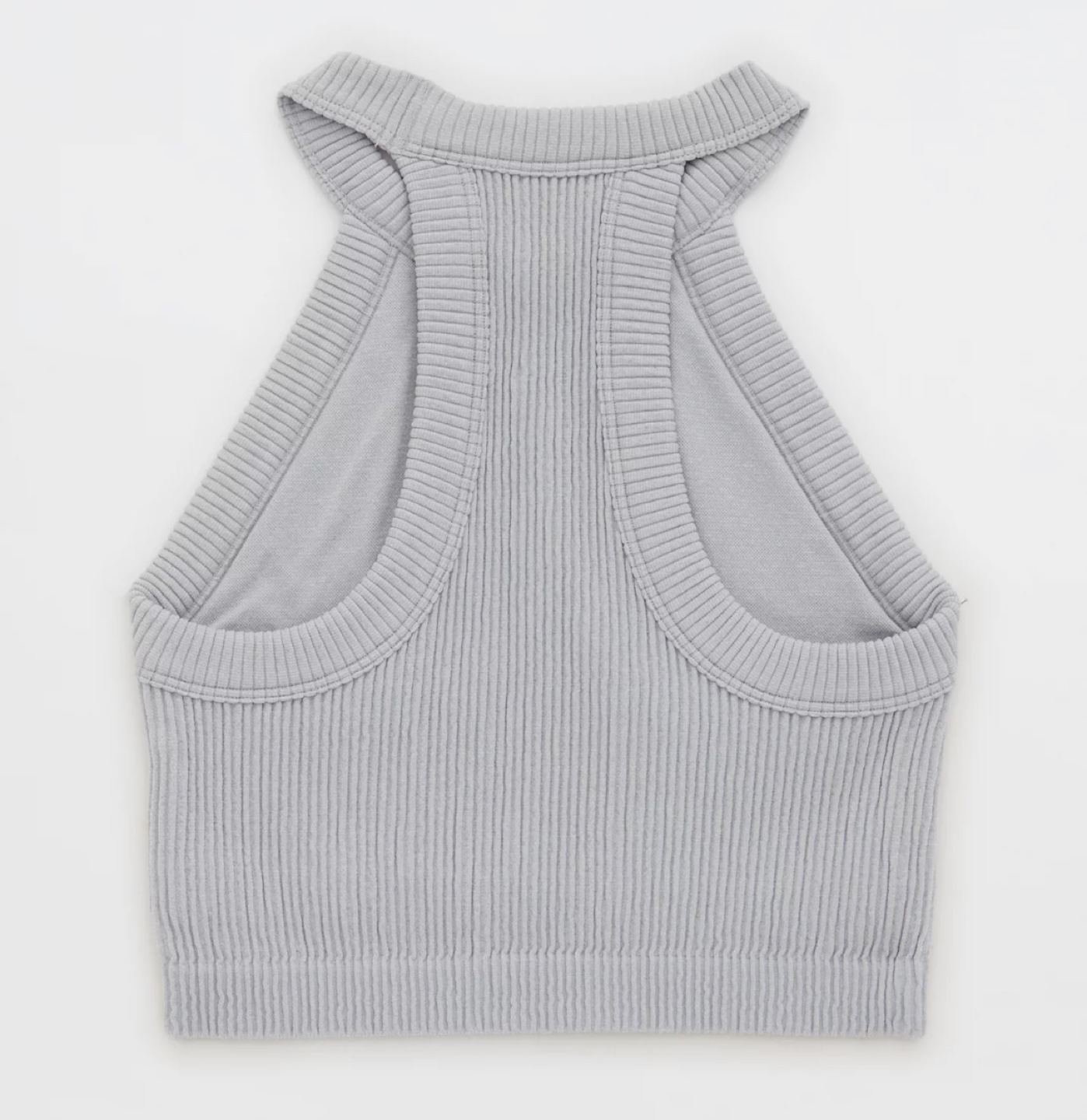 [AERIE] Ribbed Halter Neck Crop Top - Grey - photo 2