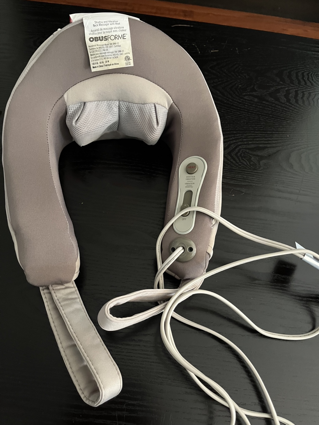 OBUSFORME Shiatsu Neck Massager with Heat - photo 3