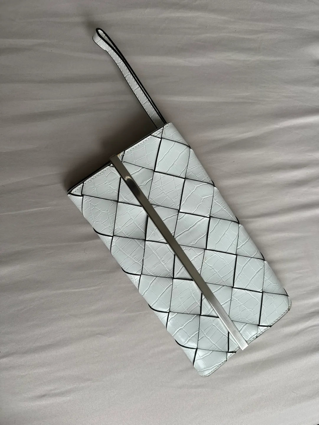 The Limited White Woven Clutch thumbnail