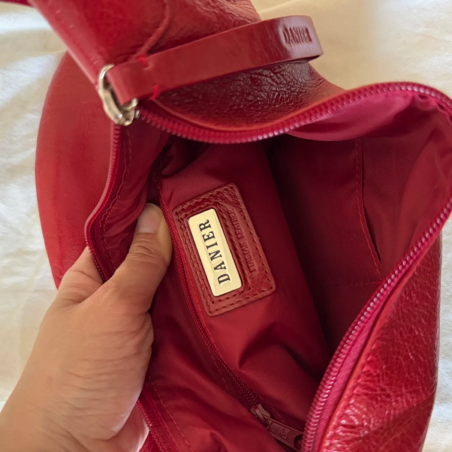 Vintage Danier Italian Leather Shoulder Bag image indicator(8)