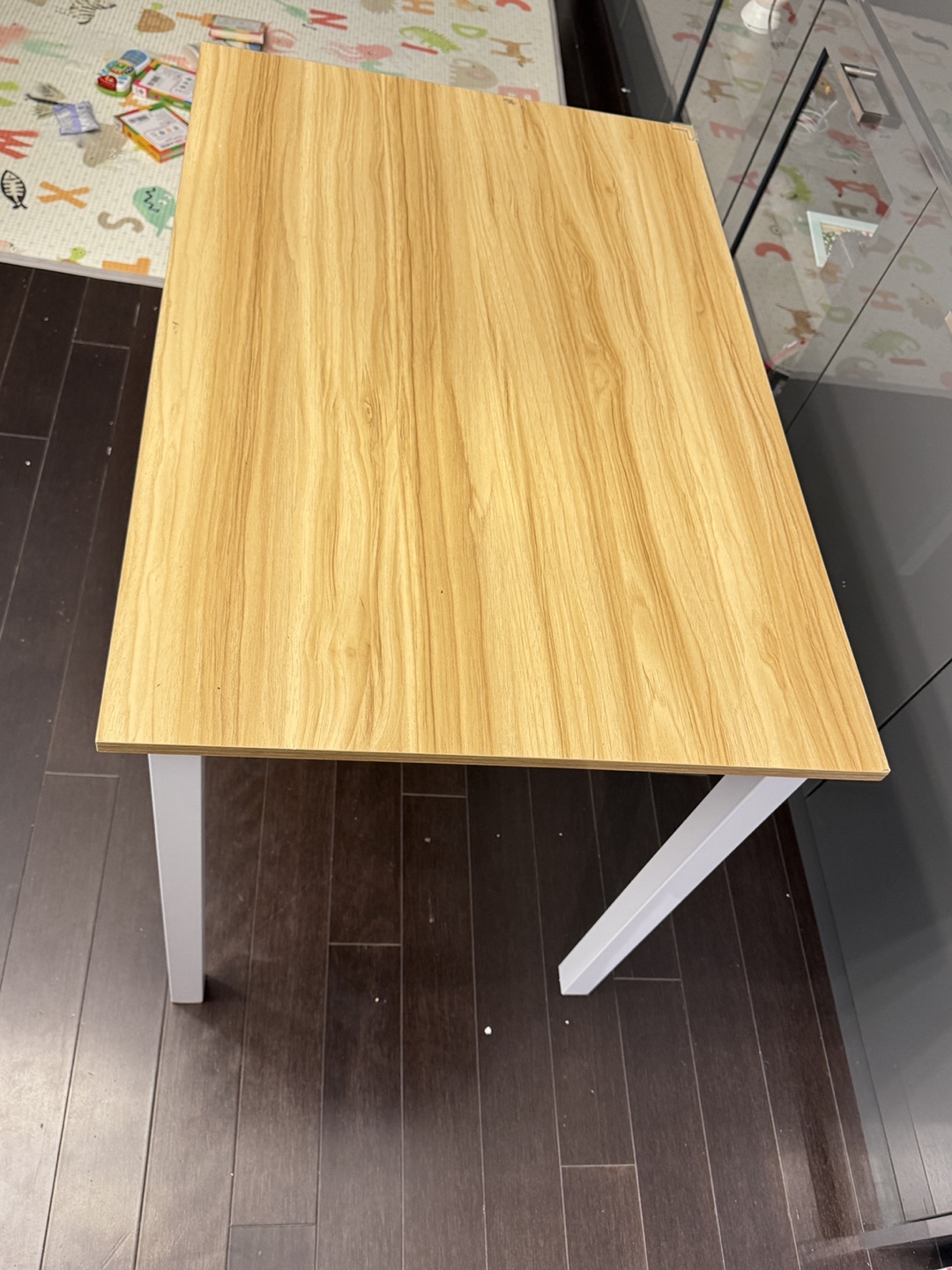 Wooden work desk , Table with White Legs - photo 2