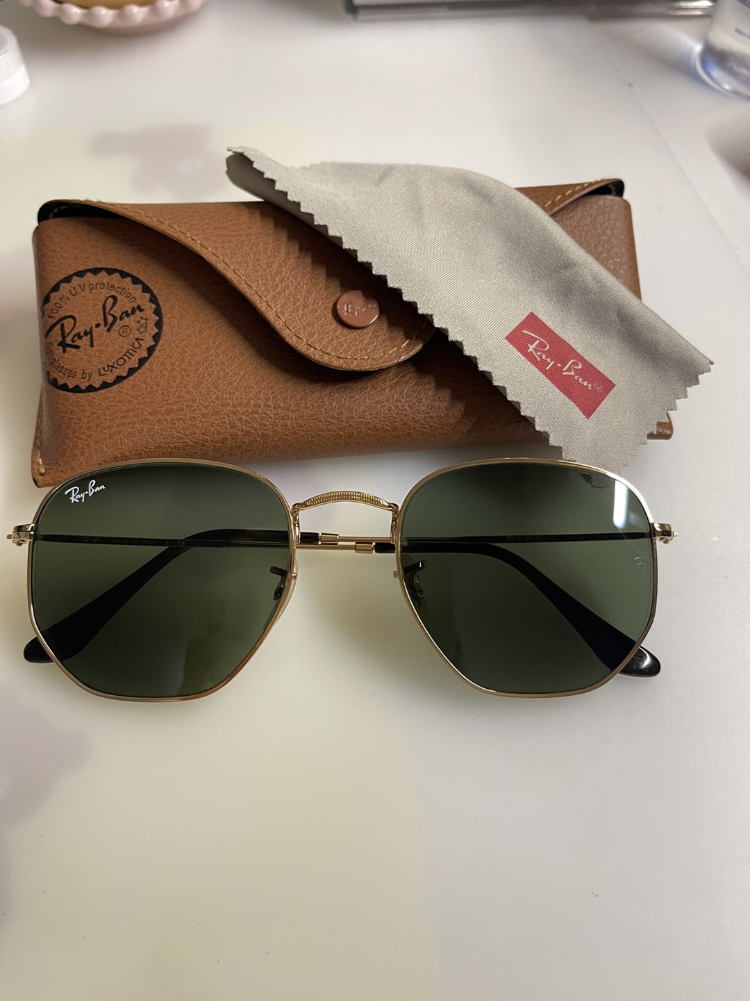 Ray-Ban Hexagonal Sunglasses with Case