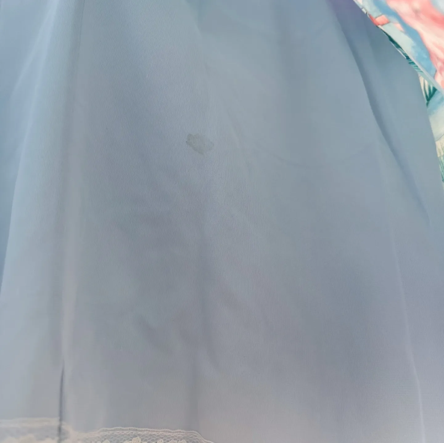 Vintage 100% Rayon Tropical Flamingo Print Skirt image indicator(9)