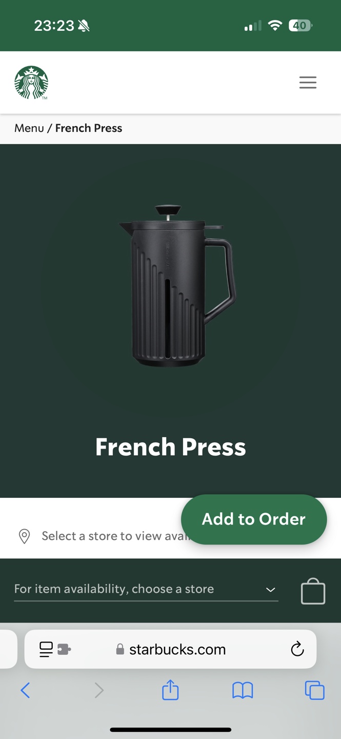 Starbucks French Press Coffee Maker